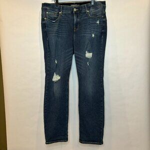 Torrid Bombshell High-Rise Straight Distressed Medium Wash Jeans 20 R
